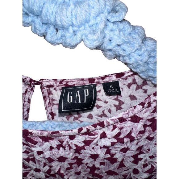 GAP Three-Quarter Sleeve Floral Flounce Midi Dress | S - Picture 6 of 6